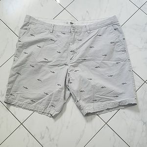 Old Navy shorts with shark motif.